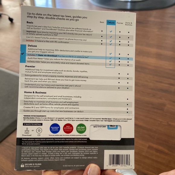 Intuit turbotax deluxe tax year 2022 - Picture 4 of 5